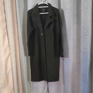 Dialogue Textured Black Cardigan